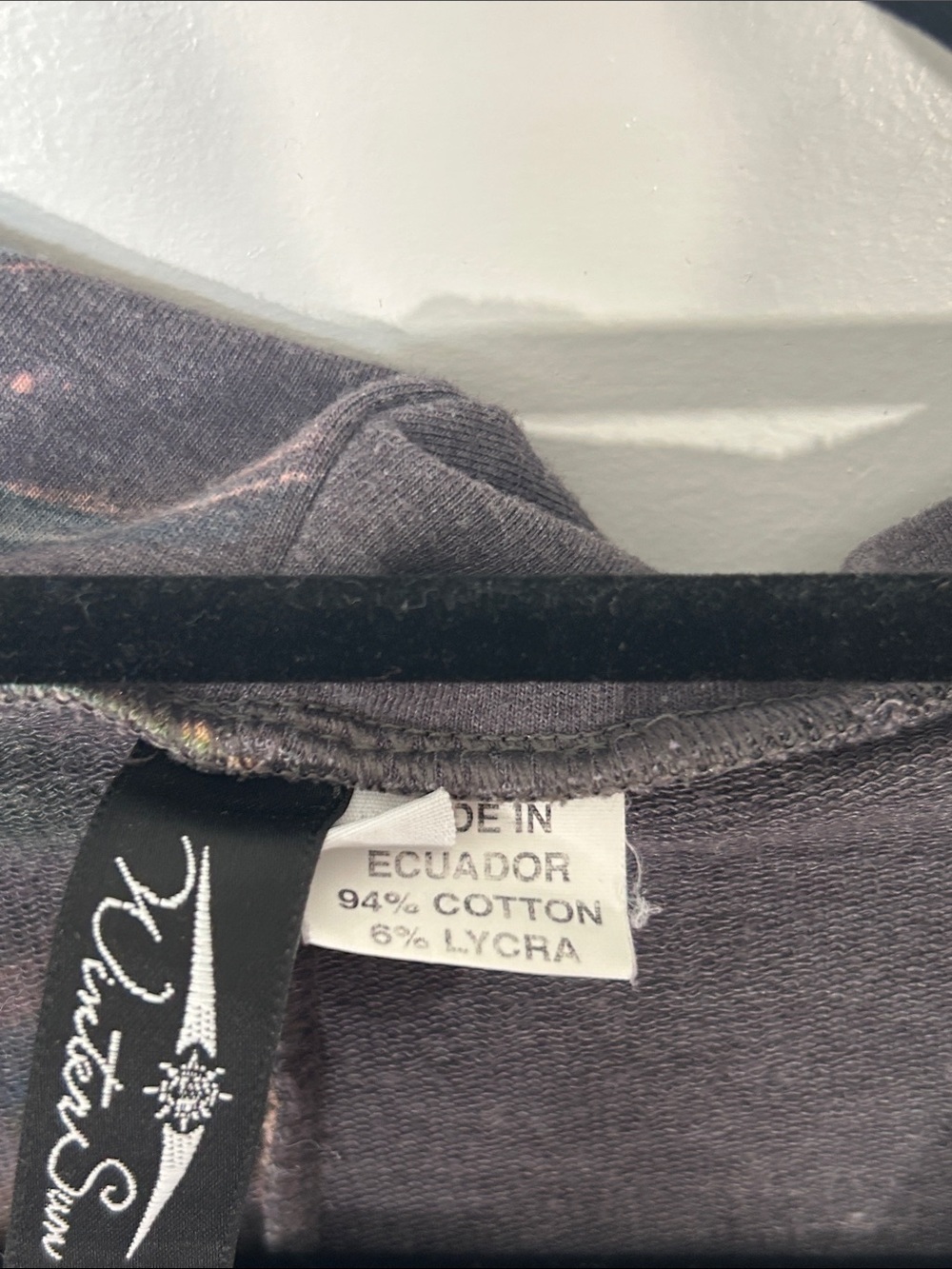 Winter Sun Women's Gray Hooded Zip Sweatshirt with Botanical Print Size Small - Picture 4 of 8